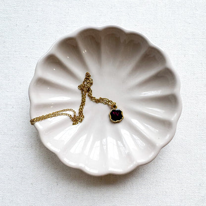 Bridgette Pressed Flower Necklace | Gold