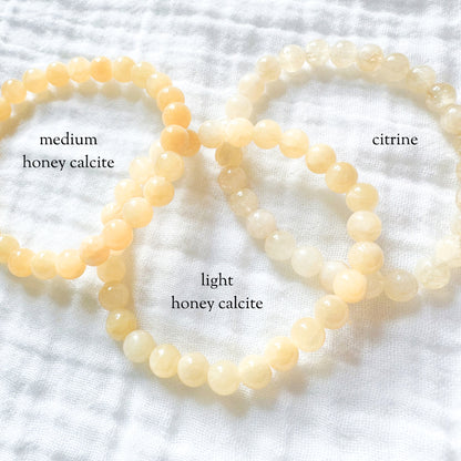 Honey Calcite Gemstone Bracelet