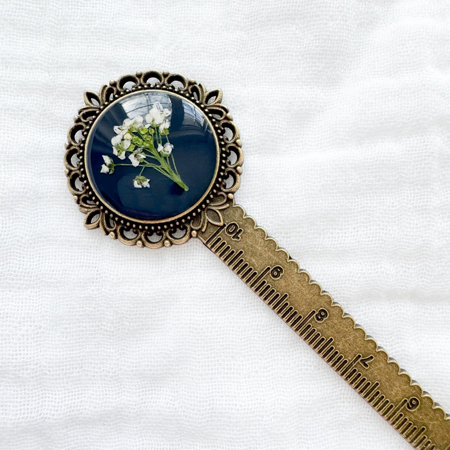Céline Pressed Flower Bookmark | Bronze