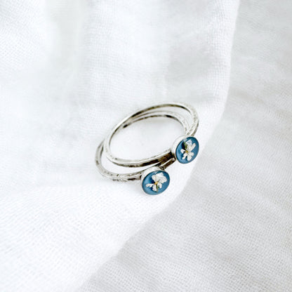 Chantelle Pressed Flower Ring | Silver