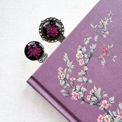 Charlotte Pressed Flower Bookmark | Silver or Bronze