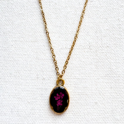 Charlotte Pressed Flower Necklace | Gold