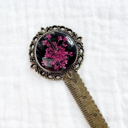 Charlotte Pressed Flower Bookmark | Silver or Bronze