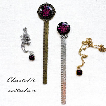 Charlotte Pressed Flower Bookmark | Silver or Bronze