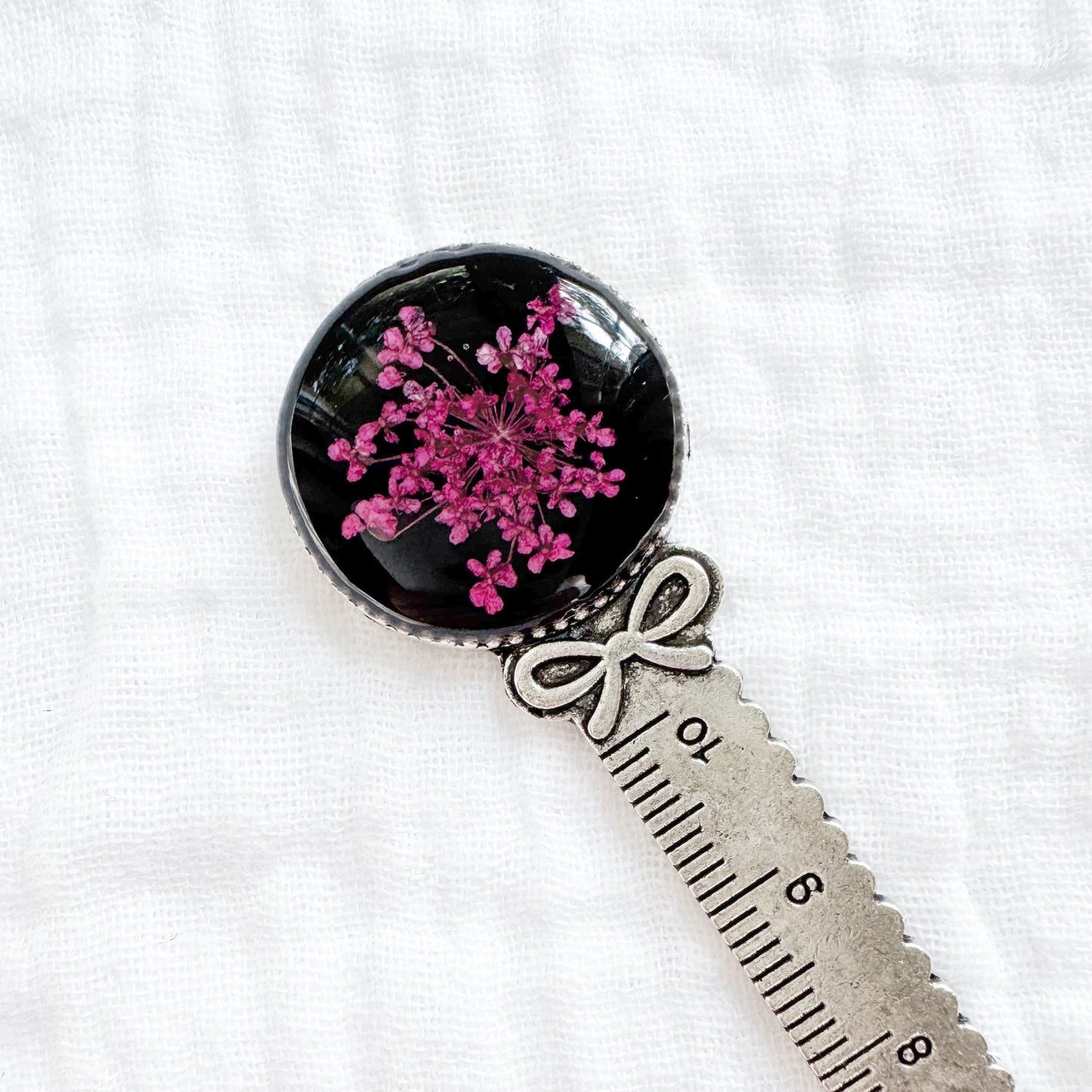 Charlotte Pressed Flower Bookmark | Silver or Bronze