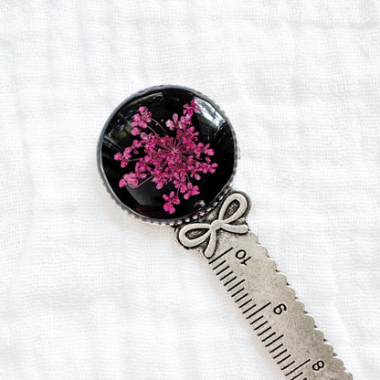 Charlotte Pressed Flower Bookmark | Silver or Bronze