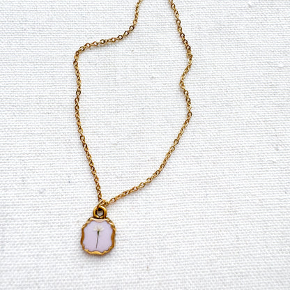 Clara Pressed Flower Necklace | Gold