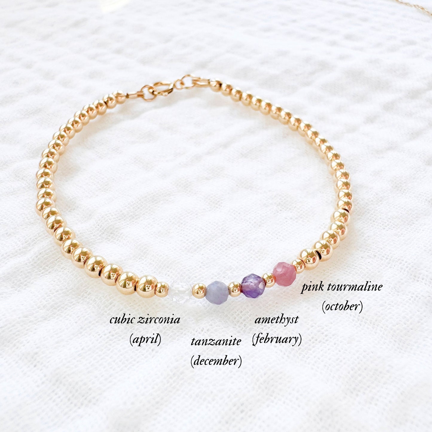 Constellation Bracelet, Gold | *Custom Birthstones*