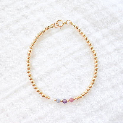 Constellation Bracelet, Gold | *Custom Birthstones*