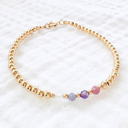 Constellation Bracelet, Gold | *Custom Birthstones*