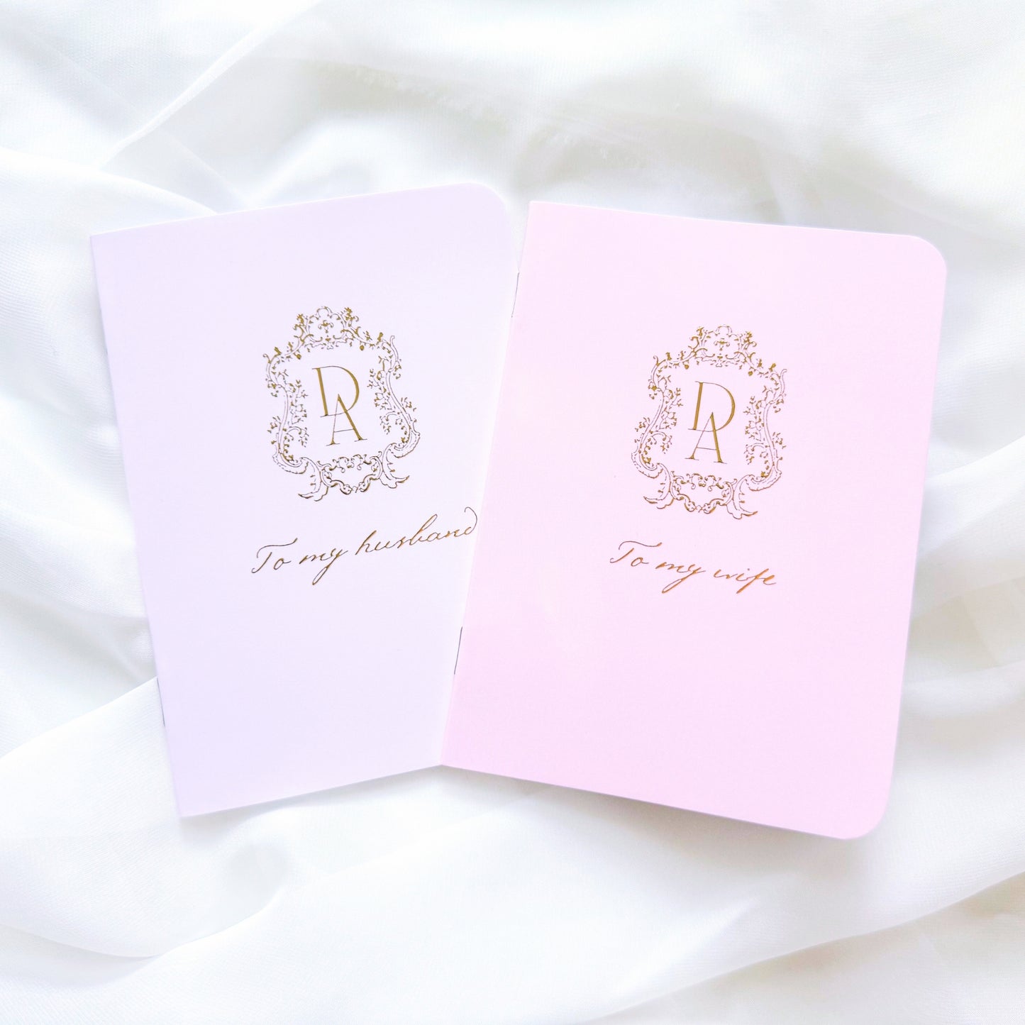Wedding Vow Books | Custom Ornate Crest