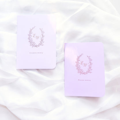 Wedding Vow Books | Custom Laurel Wreath