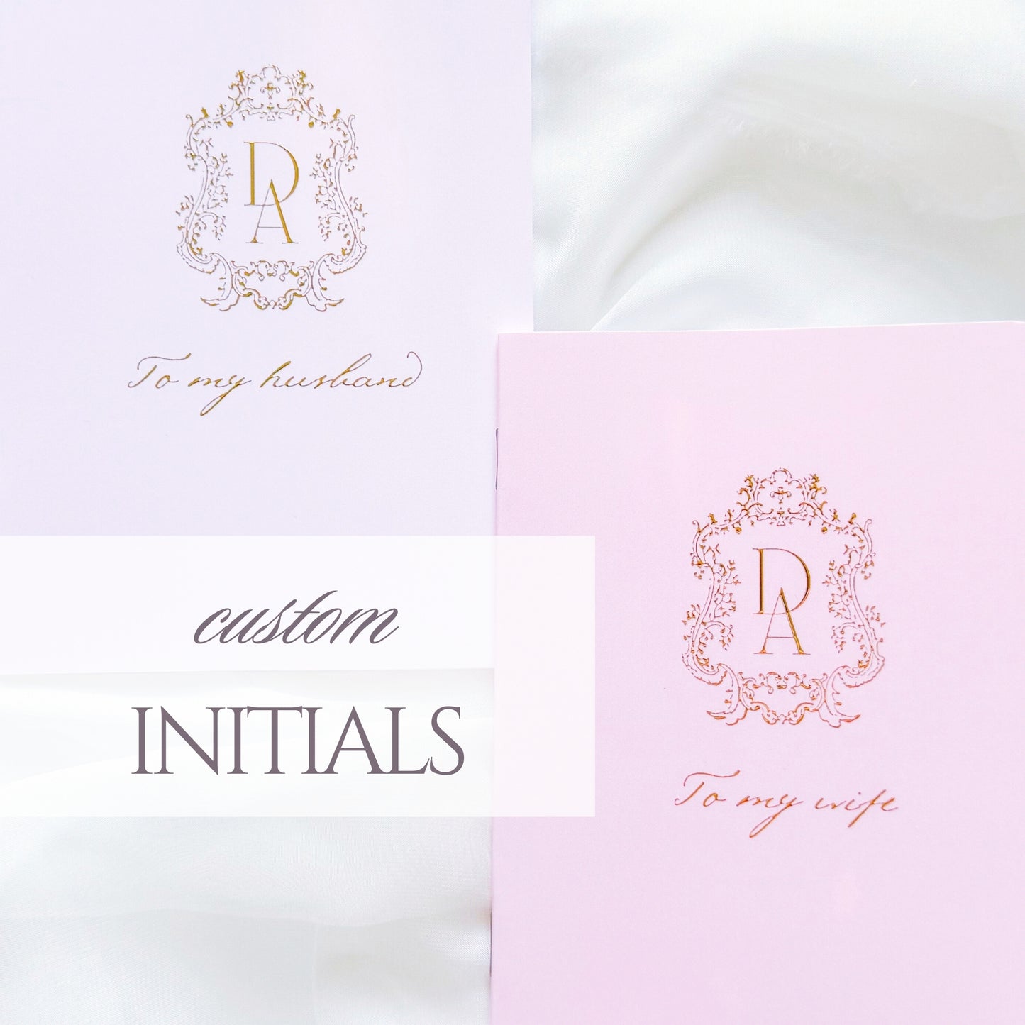 Wedding Vow Books | Custom Ornate Crest