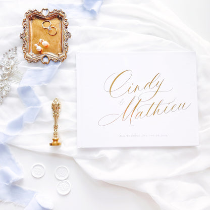 Wedding Guest Book | Custom Foil Embossed Guestbook