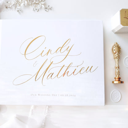Wedding Guest Book | Custom Foil Embossed Guestbook