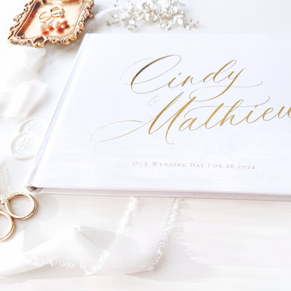 Wedding Guest Book | Custom Foil Embossed Guestbook
