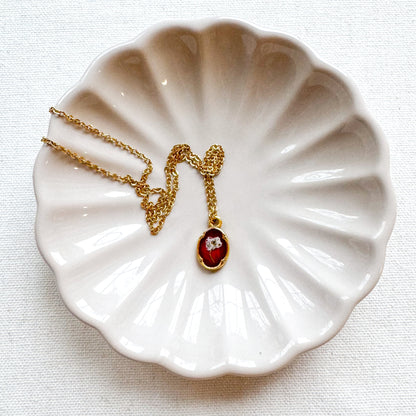Denise Pressed Flower Necklace | Gold