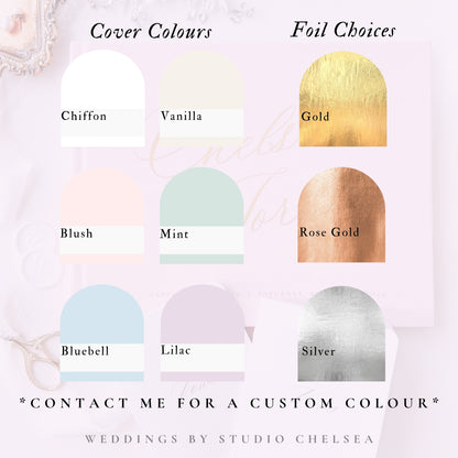 Wedding Guest Book | Custom Foil Embossed Guestbook