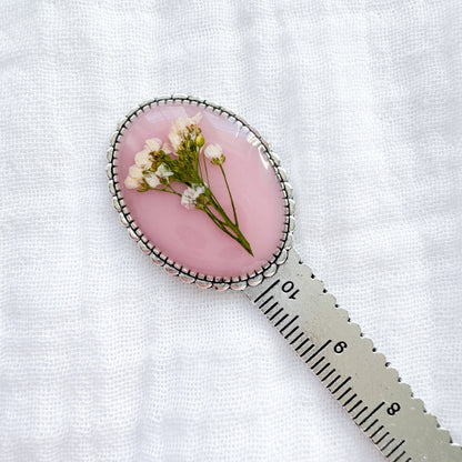 Elise Pressed Flower Bookmark | Silver