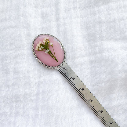 Elise Pressed Flower Bookmark | Silver