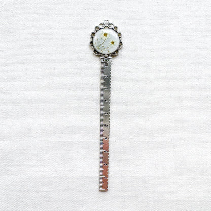 Elsa Pressed Flower Bookmark | Silver