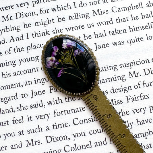 Emily Pressed Flower Bookmark | Silver or Bronze