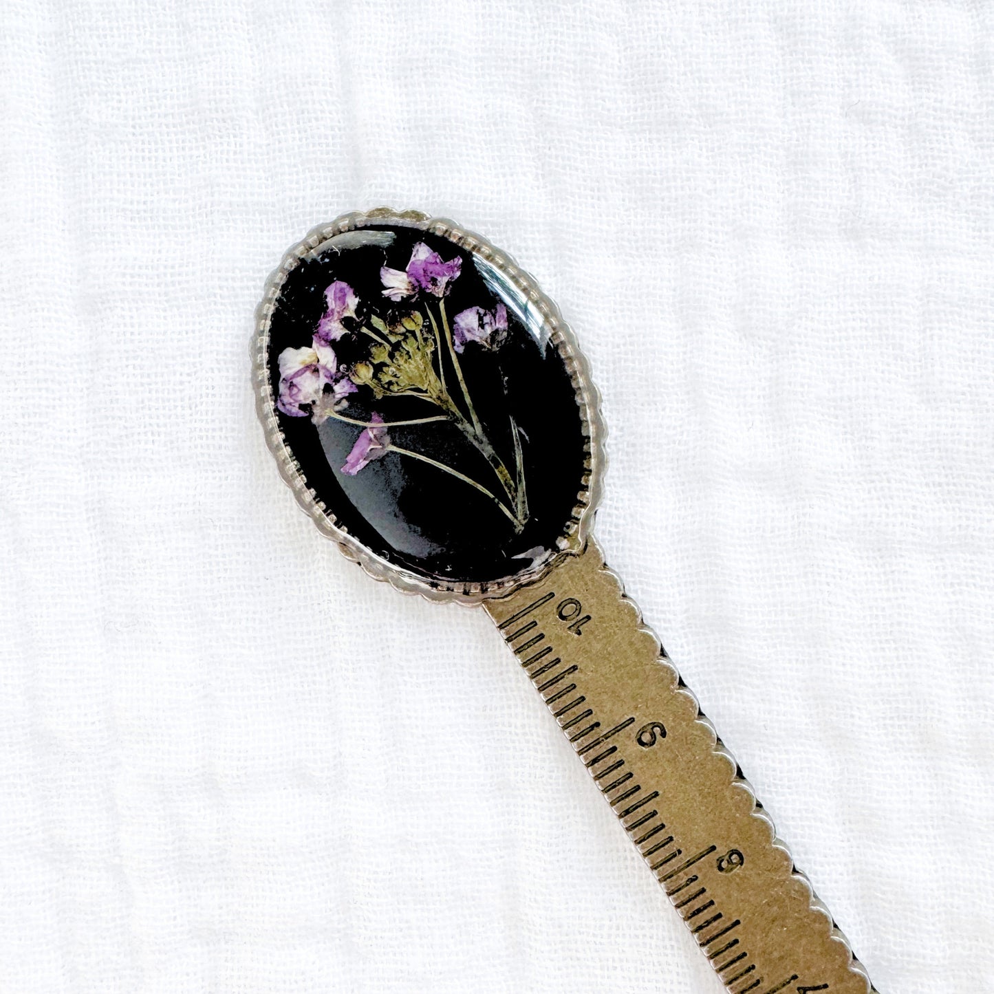 Emily Pressed Flower Bookmark | Silver or Bronze