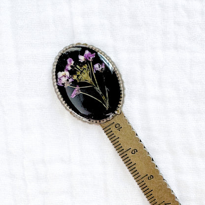 Emily Pressed Flower Bookmark | Silver or Bronze
