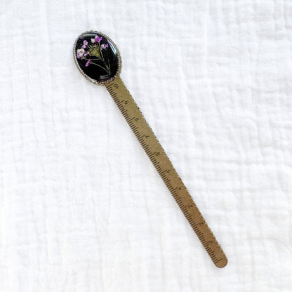 Emily Pressed Flower Bookmark | Silver or Bronze