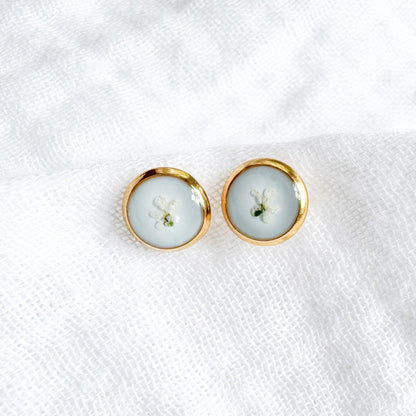 Alison Pressed Flower Earrings | Gold