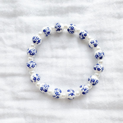 Petites Fleurs Glass Pearl Bracelet