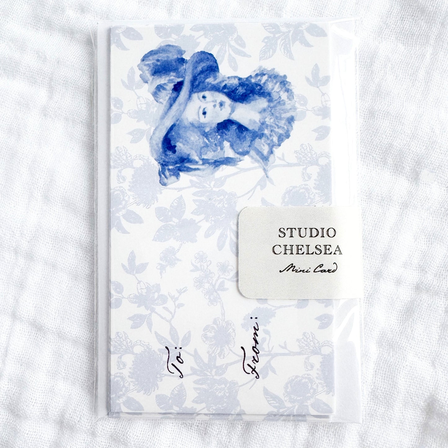 Toile French Lady | Mini Gift Tag, Enclosure Card With Envelope