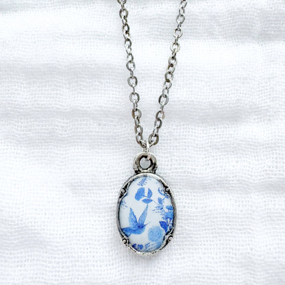 Toile d'oiseaux Mini Ornate Necklace | Silver