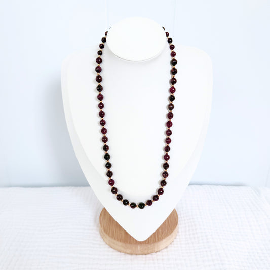 Garnet Gemstone Necklace | Gold