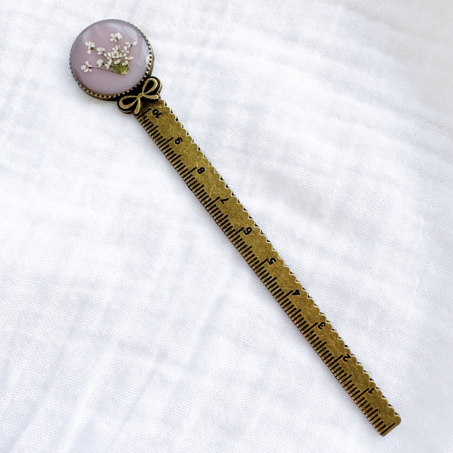 Georgiana Pressed Flower Bookmark | Bronze