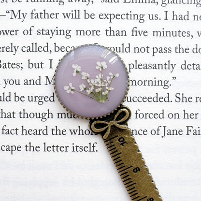 Georgiana Pressed Flower Bookmark | Bronze