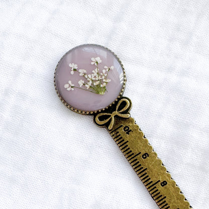 Georgiana Pressed Flower Bookmark | Bronze