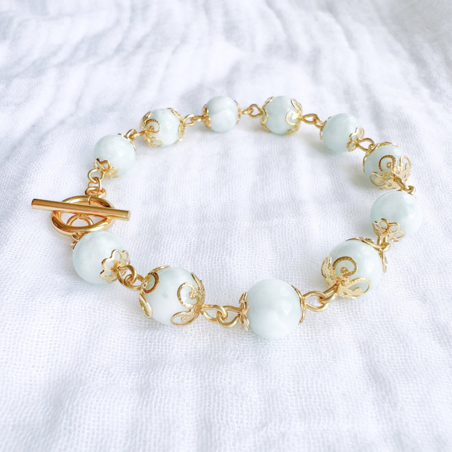 Gilded Icy Blue Bracelet | Gold