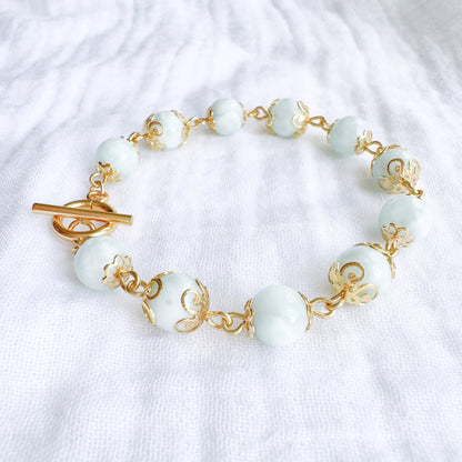 Gilded Icy Blue Bracelet | Gold