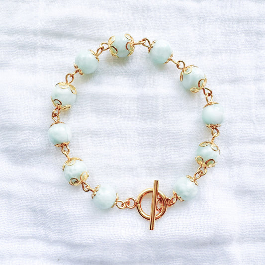 Gilded Icy Blue Bracelet | Gold
