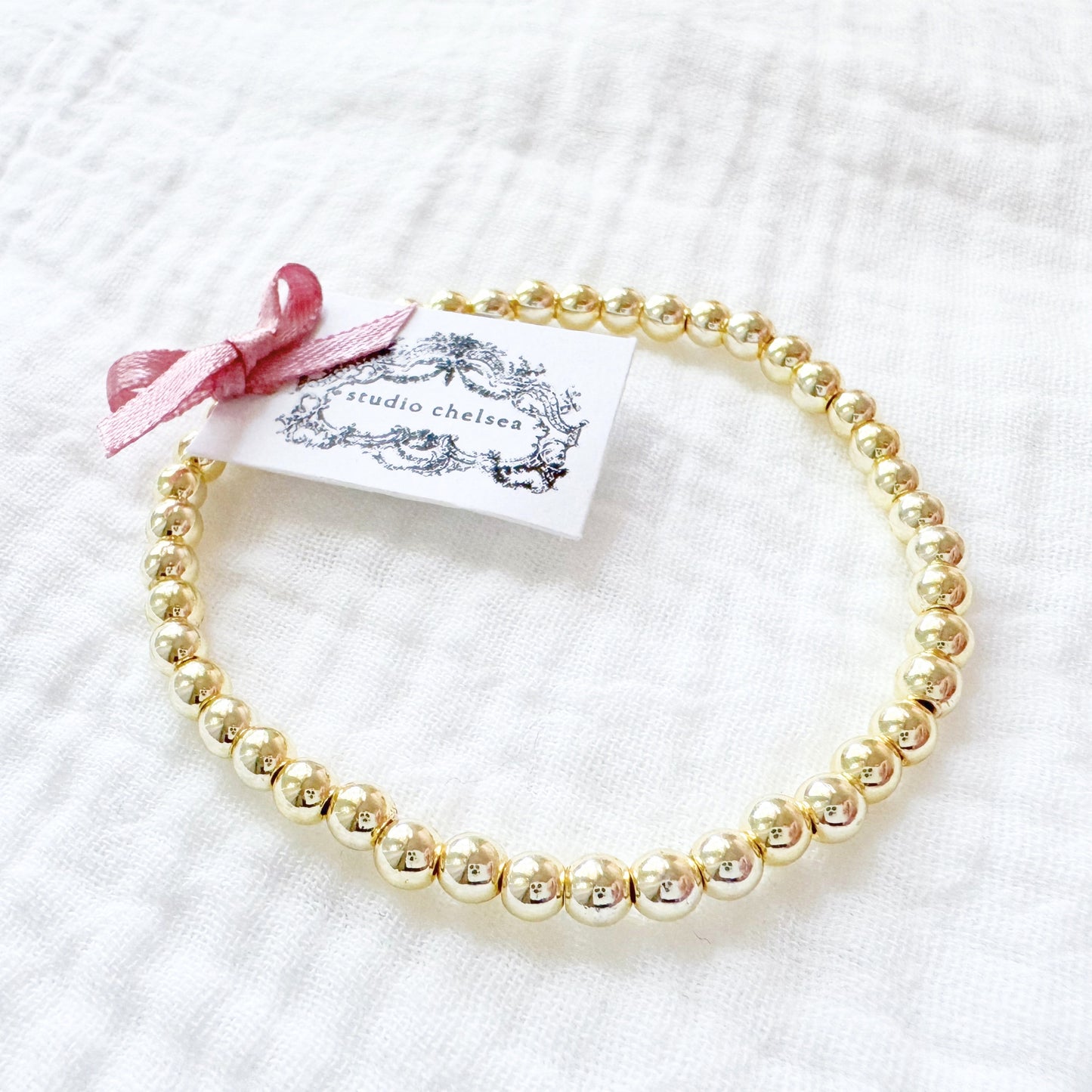 Hematite Dainty Bracelet | Gold