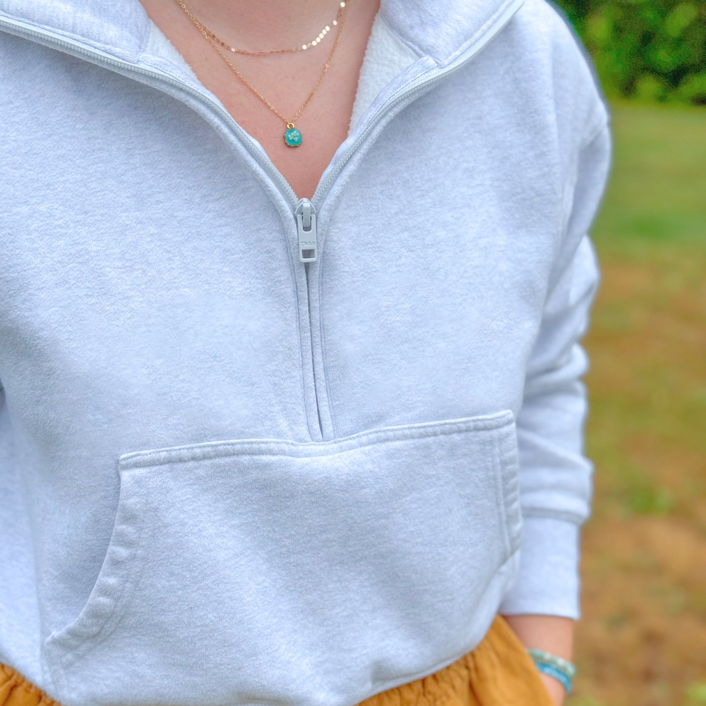 Ophelia Mini Frame Pressed Flower Necklace | Gold