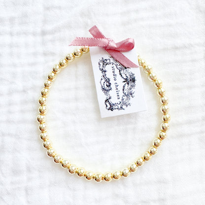 Hematite Dainty Bracelet | Gold