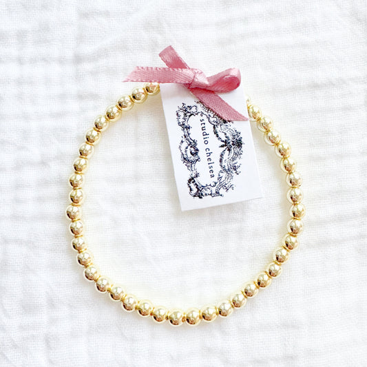 Hematite Dainty Bracelet | Gold