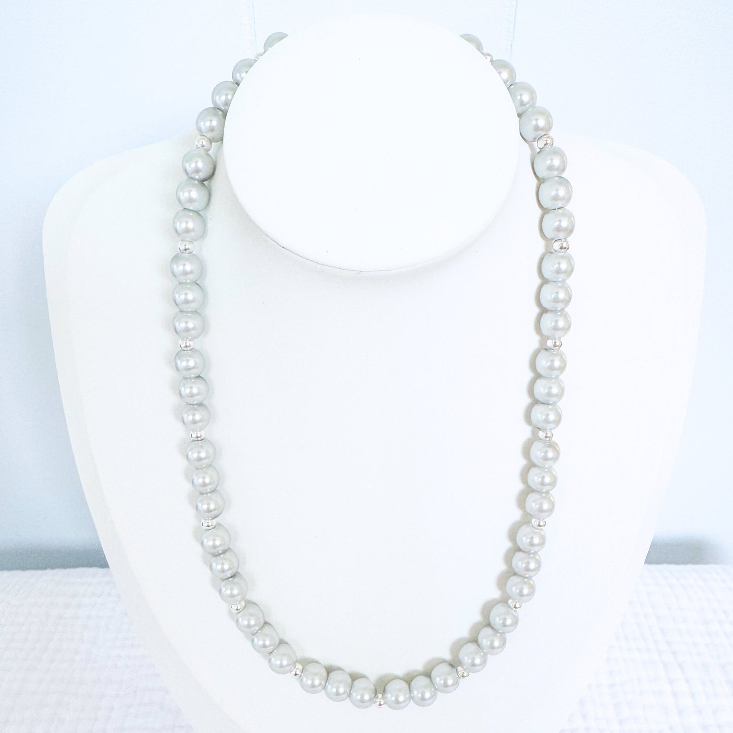 Larissa Beaded Necklace | Silver