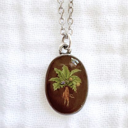 Mandrake Classic Oval Necklace | Silver