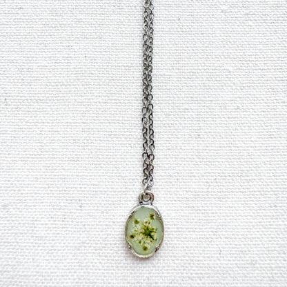 Heidi Pressed Flower Necklace | Silver