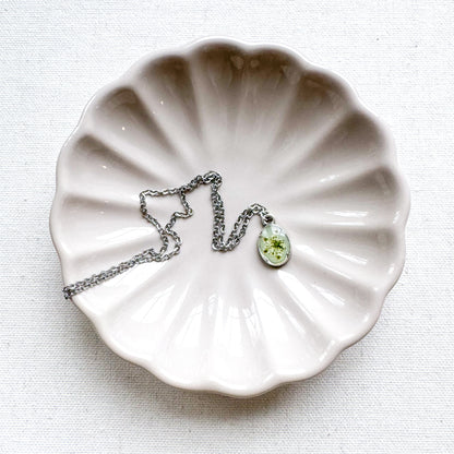 Heidi Pressed Flower Necklace | Silver