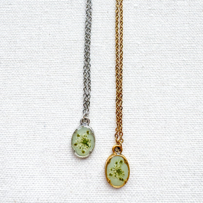 Heidi Pressed Flower Necklace | Gold