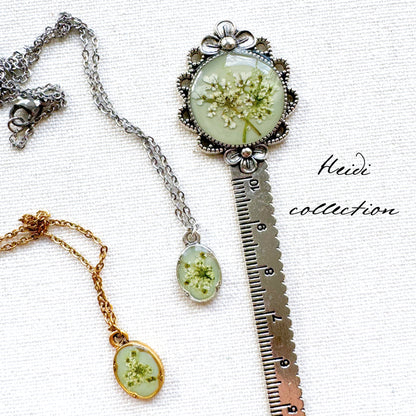 Heidi Pressed Flower Bookmark | Silver